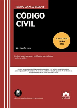 Portada del Libro: Código Civil: Texto legal básico con concordancias, modificaciones resaltadas en color e índice analítico (TEXTO LEGAL BASICO)