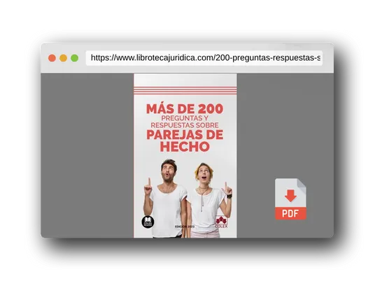 Vista previa del PDF del libro Más de 200 preguntas y respuestas sobre parejas de hecho (Bolsillo)
