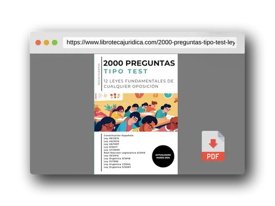 Vista previa del PDF del libro 2000 preguntas tipo test: 12 leyes fundamentales de cualquier oposición