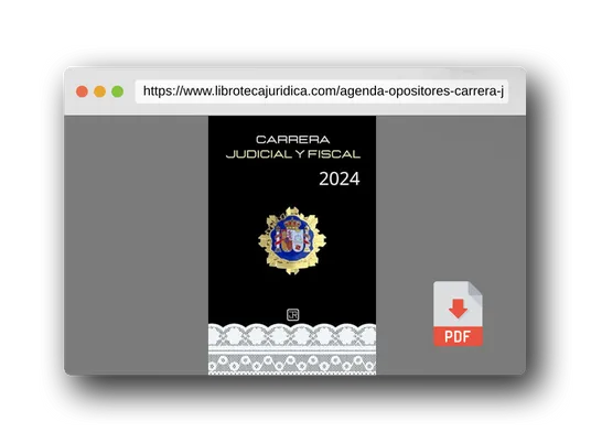 Vista previa del PDF del libro Agenda para Opositores de Carrera Judicial y Fiscal 2024 (Agendas para Oposiciones)