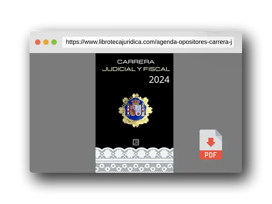 Vista previa del PDF del libro Agenda para Opositores de Carrera Judicial y Fiscal 2024 (OpoAgendas)