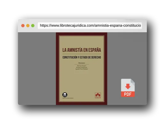 Vista previa del PDF del libro La amnistía en España.: Constitución y Estado de Derecho (Monografía)