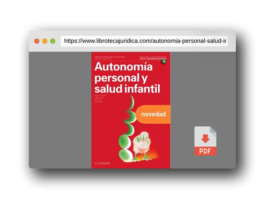 Vista previa del PDF del libro Autonomía personal y salud infantil. Nueva edición (CFGS EDUCACIÓN INFANTIL)