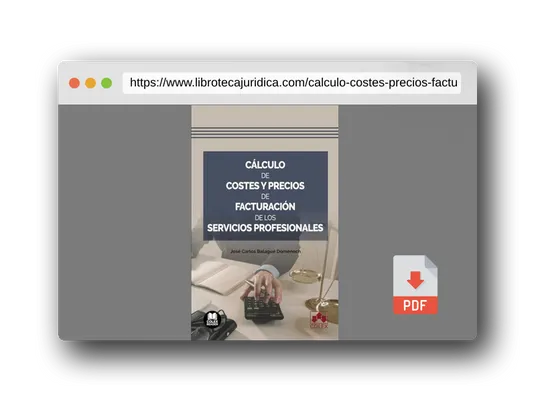 Vista previa del PDF del libro Cálculo de costes y precios de facturación de los servicios profesionales (Bolsillo)