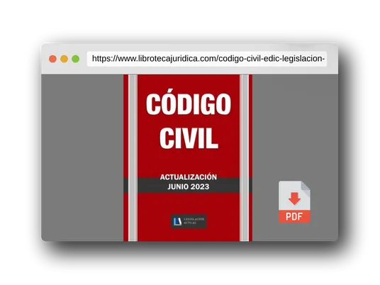 Vista previa del PDF del libro CÓDIGO CIVIL. 2ª Edic. Legislación Actual.: Para profesionales, estudiantes y opositores.