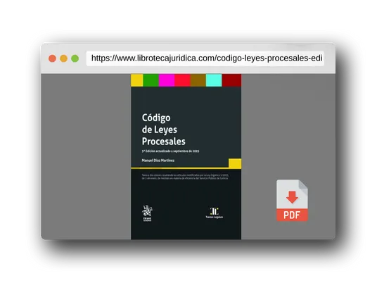 Vista previa del PDF del libro Código de Leyes Procesales 5ª Edición actualizada a septiembre de 2025 (Textos legales)