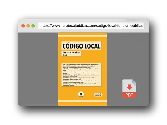 Vista previa del PDF del libro CÓDIGO LOCAL - Función Pública Vol. V: Actualizado Junio 2024