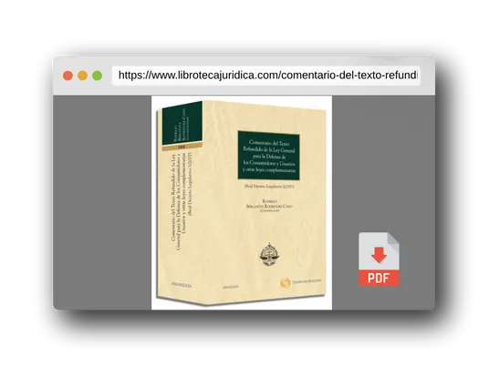 Vista previa del PDF del libro Comentario del Texto Refundido de la Ley General para la defensa de los consumidores y usuarios y otras leyes complementarias - (Real Decreto Legislativo 1/2007): 584 (Gran Tratado)