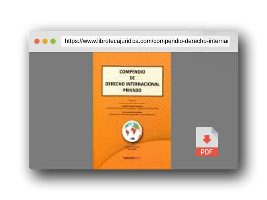 Vista previa del PDF del libro COMPENDIO DE DERECHO INTERNACIONAL PRIVADO