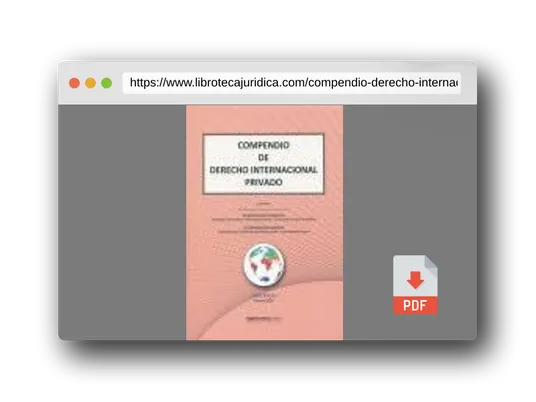 Vista previa del PDF del libro COMPENDIO DE DERECHO INTERNACIONAL PRIVADO