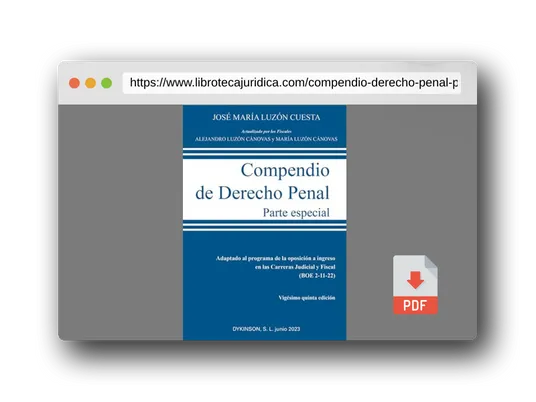 Vista previa del PDF del libro Compendio de Derecho Penal. Parte Especial. Edición 2023 (SIN COLECCION)