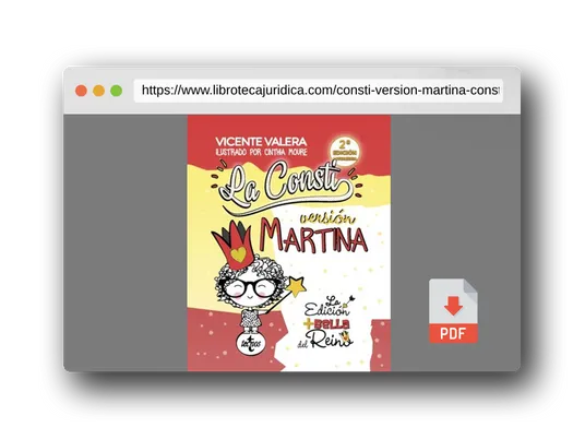 Vista previa del PDF del libro La Consti. Versión Martina: La Constitución Española, 1978. Texto legal (Derecho - Práctica Jurídica)