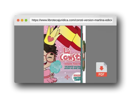 Vista previa del PDF del libro La Consti Versión Martina. Edición Cotton Candy: La Constitución Española, 1978. Texto normativo (Derecho - Práctica Jurídica)