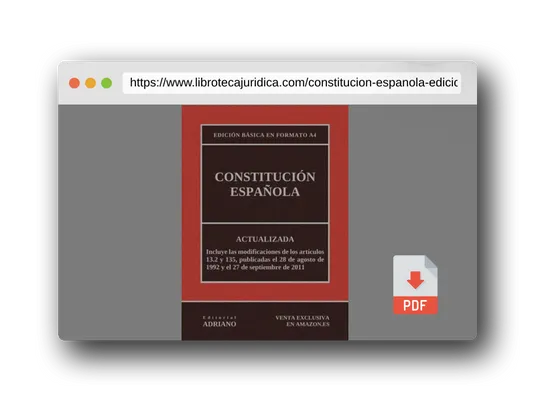 Vista previa del PDF del libro Constitución Española: Edición básica en formato A4
