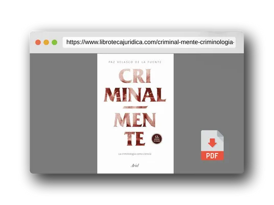 Vista previa del PDF del libro Criminal-mente: La criminología como ciencia (Ariel)