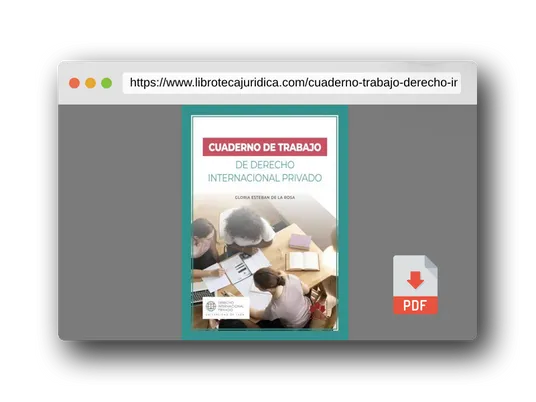 Vista previa del PDF del libro Cuaderno de trabajo de Derecho Internacional Privado (Monografía)