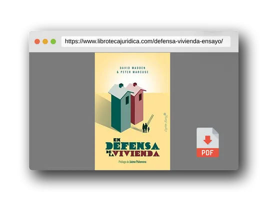 Vista previa del PDF del libro En defensa de la vivienda (ENSAYO)