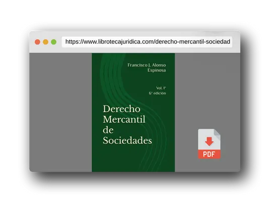Vista previa del PDF del libro Derecho Mercantil de Sociedades: Vol. 1º 6ª edición