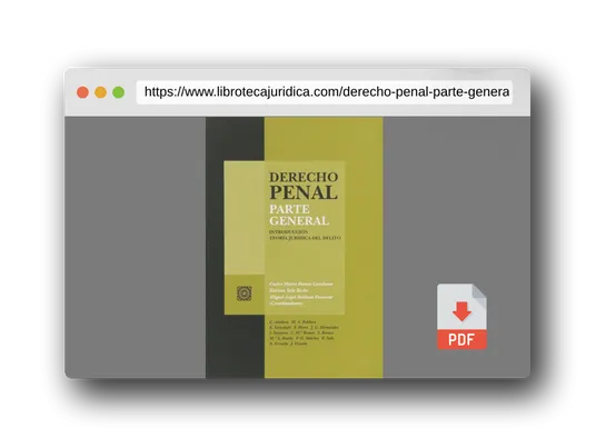Vista previa del PDF del libro Derecho Penal. Parte General. Introducción teoría jurídica deldelito