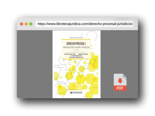 Vista previa del PDF del libro Derecho Procesal I: Jurisdicción, acción y proceso (Manuales)