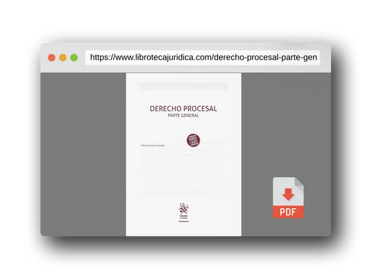 Vista previa del PDF del libro Derecho Procesal Parte General (Manuales de Derecho Procesal)