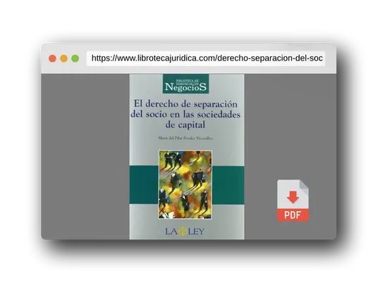 Vista previa del PDF del libro El derecho de separación del socio en las sociedades de capital (SIN COLECCION)