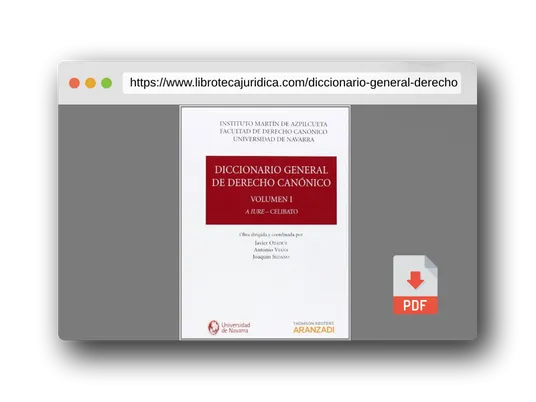 Vista previa del PDF del libro Diccionario General de Derecho Canónico (Tomos I a VII)