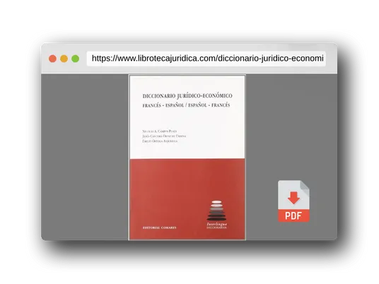 Vista previa del PDF del libro Diccionario jurídico-económico francés-español / español-francés (SIN COLECCION)