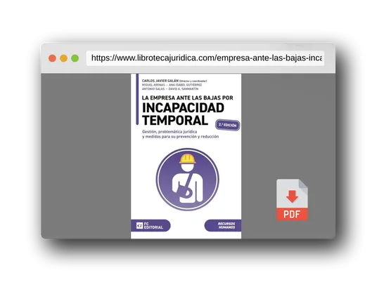 Vista previa del PDF del libro La empresa ante las bajas por incapacidad temporal