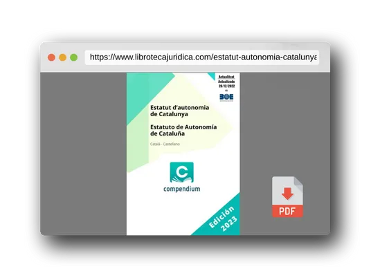 Vista previa del PDF del libro Estatut d’autonomia de Catalunya: Estatuto de Autonomía de Cataluña