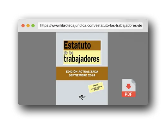 Vista previa del PDF del libro Estatuto de los Trabajadores (Derecho - Biblioteca de Textos Legales)