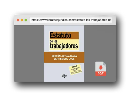 Vista previa del PDF del libro Estatuto de los Trabajadores (Derecho - Biblioteca de Textos Legales)