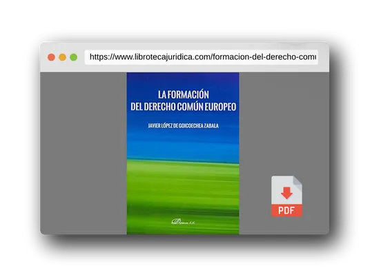 Vista previa del PDF del libro La Formación Del Derecho Común Europeo (SIN COLECCION)