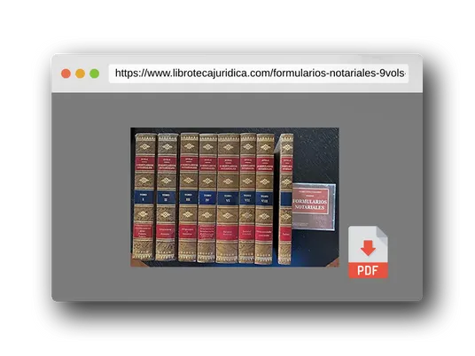 Vista previa del PDF del libro ****Formularios Notariales(9Vols+Cd-Rom) (SIN COLECCION)