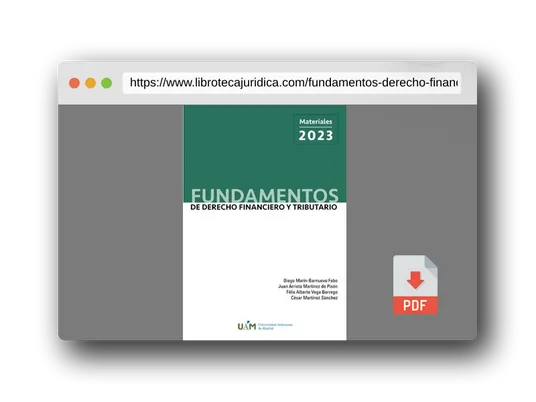 Vista previa del PDF del libro Fundamentos de Derecho Financiero y Tributario. Materiales 2023.