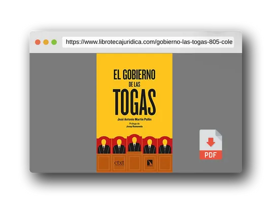 Vista previa del PDF del libro El gobierno de las togas: 805 (COLECCION MAYOR)
