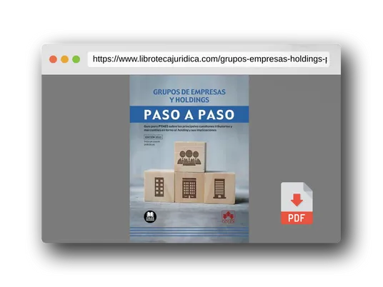 Vista previa del PDF del libro Grupos de empresas y holdings. Paso a paso: Guía para PYMES sobre las principales cuestiones tributarias y mercantiles en torno al holding y sus implicaciones: 1