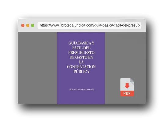 Vista previa del PDF del libro Guía básica y fácil del presupuesto de gasto en la contratación pública