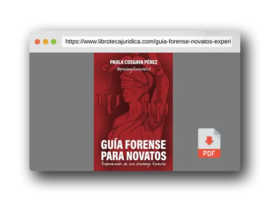 Vista previa del PDF del libro Guía forense para novatos: Experiencias de una psicóloga forense