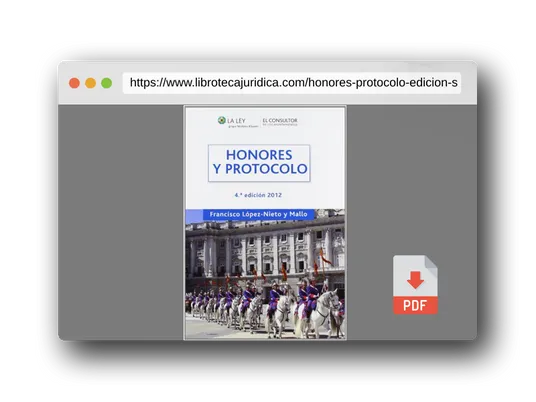 Vista previa del PDF del libro Honores y protocolo (4.ª edición) (SIN COLECCION)