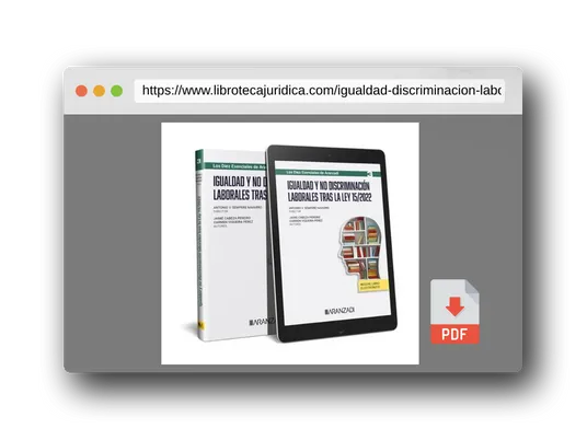 Vista previa del PDF del libro Igualdad y no discriminación laborales tras la Ley 15/2022 (Especial)