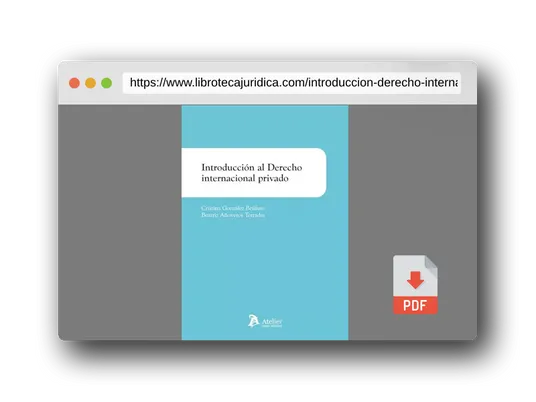 Vista previa del PDF del libro Introducción al Derecho internacional privado