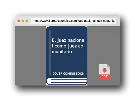 Vista previa del PDF del libro El juez nacional como juez comunitario