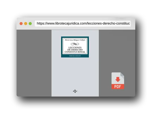 Vista previa del PDF del libro Lecciones de Derecho Constitucional (Derecho - Biblioteca Universitaria de Editorial Tecnos)
