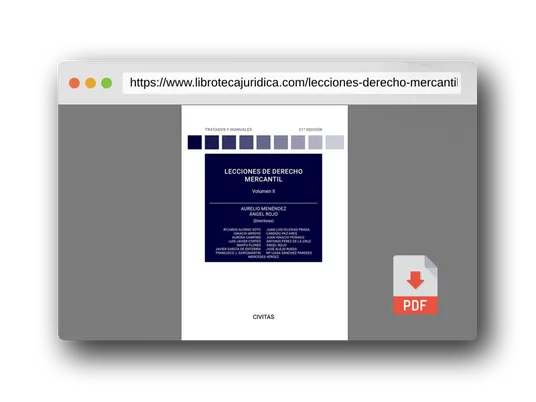 Vista previa del PDF del libro Lecciones de Derecho Mercantil Volumen II (Tratados y Manuales de Derecho)