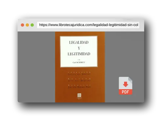 Vista previa del PDF del libro LEGALIDAD Y LEGITIMIDAD (SIN COLECCION)