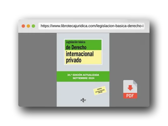 Vista previa del PDF del libro Legislación básica de Derecho Internacional privado (Derecho - Biblioteca de Textos Legales)