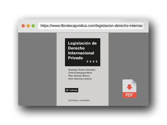Vista previa del PDF del libro Legislación de derecho internacional privado (26 ed.)