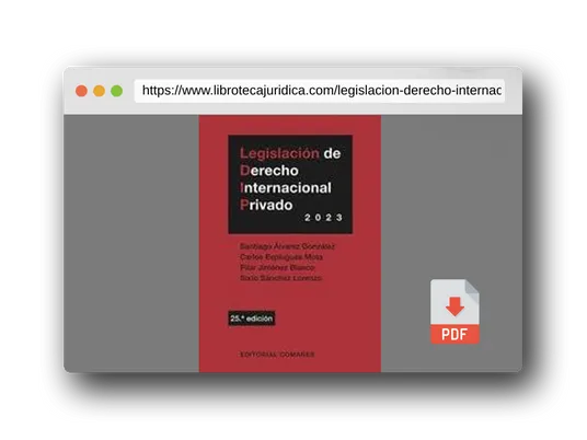 Vista previa del PDF del libro Legislación de Derecho Internacional Privado