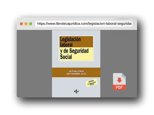 Vista previa del PDF del libro Legislación laboral y de Seguridad Social (Derecho - Biblioteca de Textos Legales)